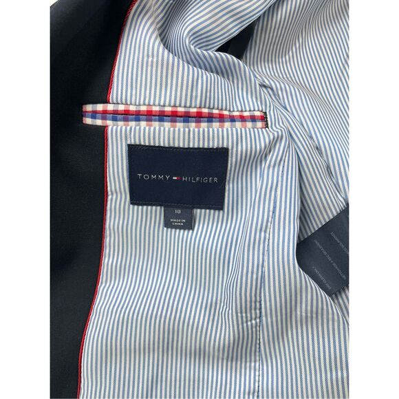 Tommy Hilfiger Navy Blazer Jacket Boys Size 10 Gold Buttons Classic Preppy Style - Picture 3 of 12